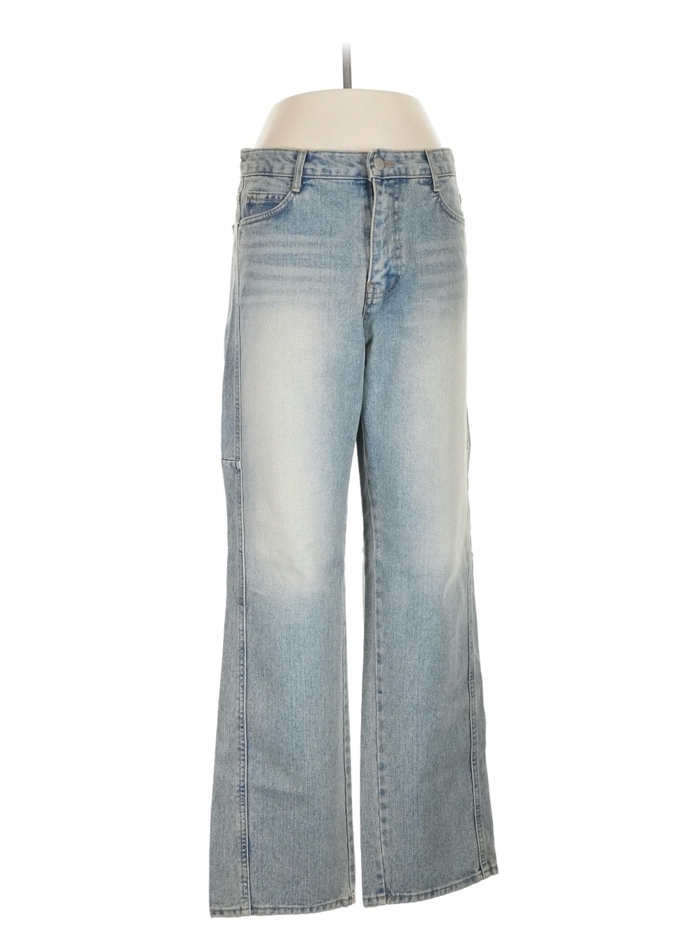 The Frankie Shop Women’s Faded Light Blue Straight Leg Jeans